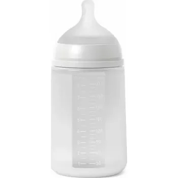 Chicco 308073-SILIKONOVÁ LAHEV 240ML/SX PRO STŘEDNÍ PRŮTOK/PRŮHLEDNÁ/NOVÁ CELÝ SILIKON