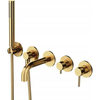 Vodovodní baterie Podomítková 5-otvorová vanová baterie Omnires Y, kartáčovaná mosaz