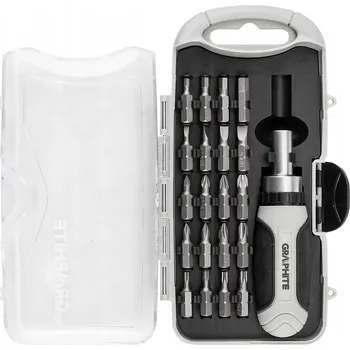 Bit Sada bitů s magnetickým držákem a ráčnou 115 mm, 21 ks