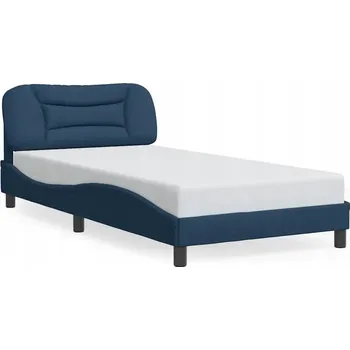 Postel Rám postele s čelem, modrý, 218 x 105 x 74,5 cm, vhodná matrace 100 cm