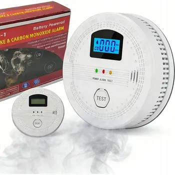 Zabezpečovací technika DETEKTOR OXIDU UHELNATÉHO LCD DETEKTOR CO alarm CERTIFIKOVANÝ DETEKTOR