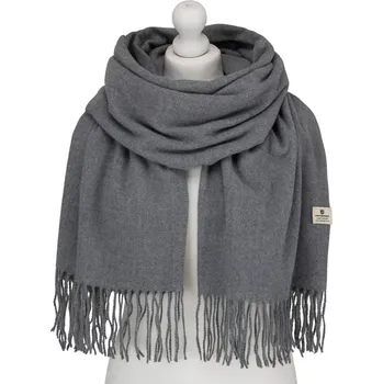 Šála CEDAR Šedá teplá dlouhá zimní šála 180x70 cm