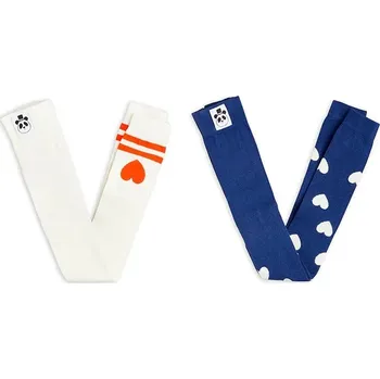 Dívčí legíny Dětské legíny Mini Rodini Hearts 2-pack 26160118 bílá 00X, vel. 140-146