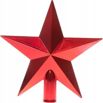 Vánoční dekorace Špička na vánoční stromek 20 cm HVĚZDA ČERVENÁ / ZLATÁ / STŘÍBRNÁ