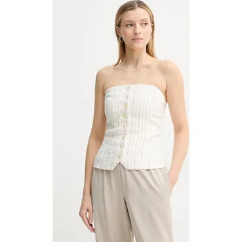 Plátěný top Samsoe Samsoe SAELLENA F25100017 bílá 00X, vel. L