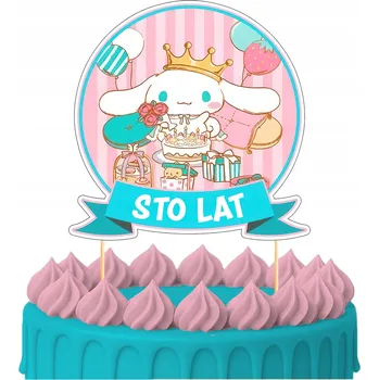 Obraz ZÁPICH DO DORTU Narozeninový Sto let Cinnamoroll Kuromi Postavy TOPPERY 3