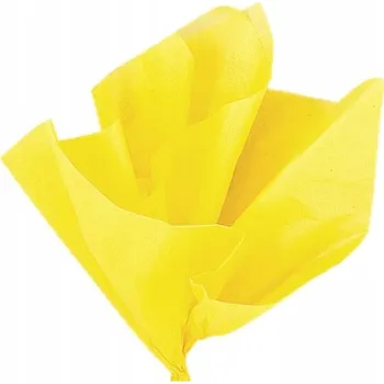 Kancelářský papír Dekorační hedvábný papír žlutý 51x66cm 10ks