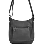 Kožená crossbody dámská kabelka Patrizia Piu tmavě šedá