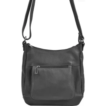 Kabelka Kožená crossbody dámská kabelka Patrizia Piu tmavě šedá