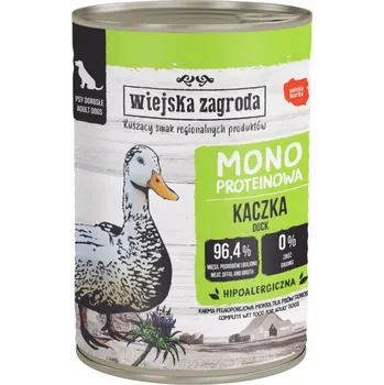 Krmivo pro psa Wiejska Zagroda Krmivo mokrá pro psa Monoproteinová Kachna (dospělý) 400 g