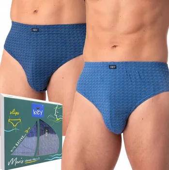 Slipy Pánské slipy Key Mpc 813 B25 A'2 M-2Xl XXL modro-námořnické