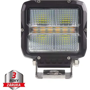 Pracovní světlo LED světlo obdélníkové bílé/oranžové/poziční, 60W, 105x117mm, ECE R65