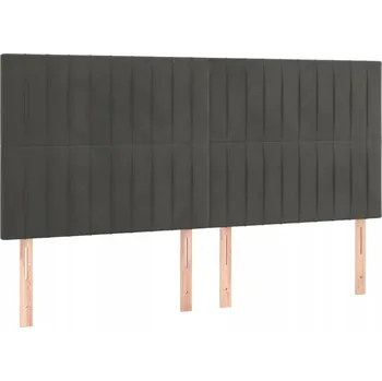 Čelo postele nastavitelné, světle šedé, 160 x 5 x 118/128 cm