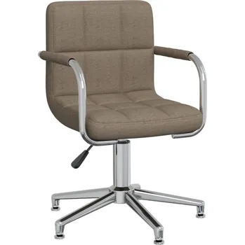 Jídelní židle Otočná jídelní židle taupe textil - 8720286745991