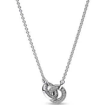 Náhrdelník Náhrdelník PANDORA Signature Propletená pavé 392736C01-45