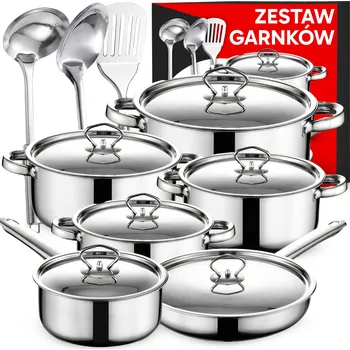 Sada nádobí Sada hrnců RETOO nerezová ocel 9 ks.