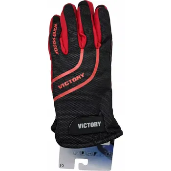 Rukavice VICTORY Lyžařské rukavice VICGL101 červeno-černé XL