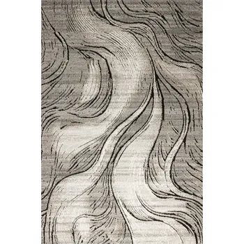 Koberec KOBEREC BÉŽOVÝ KRÉMOVÝ VZOR VLNY DVOUÚROVŇOVÝ DO OBÝVACÍHO POKOJE MATARA 100x200 cm