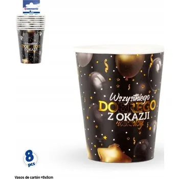 Party nádobí Elegantní zlaté papírové kelímky pro každou příležitost