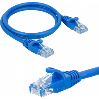 Síťový kabel Patchcord Netrack U/UTP 5e RJ45 / RJ45 0,5 m modrý