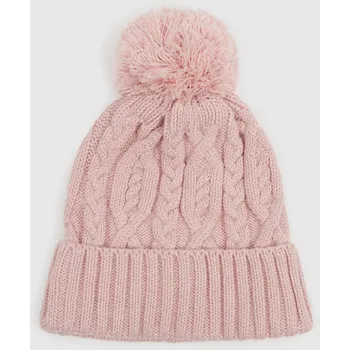 Čepice GAP Dětská čepice s bambulí - Holky GAP bílá | růžová 2143196