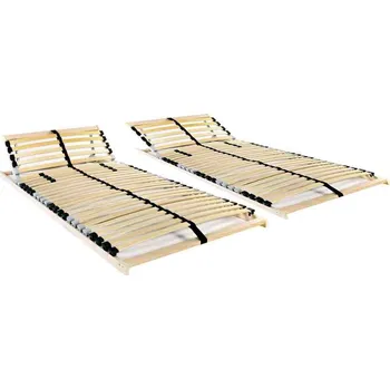 Postelový rošt vidaXL Lamelové rošty do postele 2 ks 28 lamel 7 zón 70 x 200 cm [3051415]