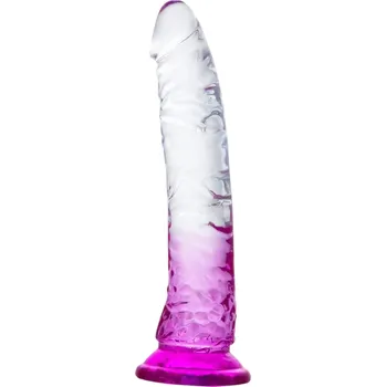 Dildo Osamělý Lanz - přísavkový dildo (fialové-průhledné)