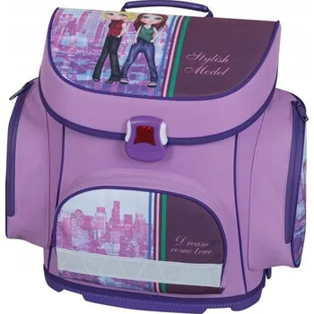 Obraz Školní aktovka vyztužená 14L fialová s modelkami