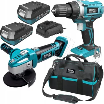 Sada nářadí Sada elektrického nářadí Dedra s bruskou a vrtačkou/šroubovákem 2x2.0 Ah