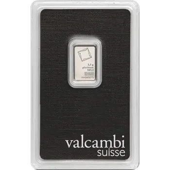 Platinový slitek 2,5 g Valcambi