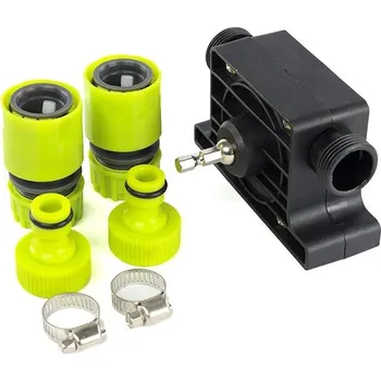 Čerpadlo CARMOTION (POLAND) | Přečerpávací pumpička poháněná vrtačkou, 3/4" přípojky + 2 1/2" adaptéry, 86867