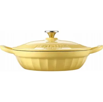 Hrnec Mellow Yellow BUYDEEM Smaltované litinové nádobí 3,3 l, model CP581, jemně žlutá