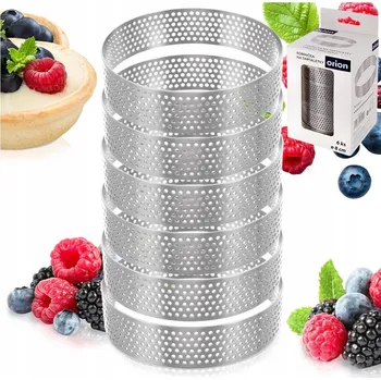 Forma na pečení 6x Formičky NA TARTALETKY perforované okraje malá forma na tartaletky košíčky 8 cm