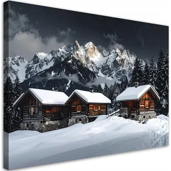 Obraz Obraz do obýváku jídelny kanceláře, Zimní krajina hory příroda 30x20