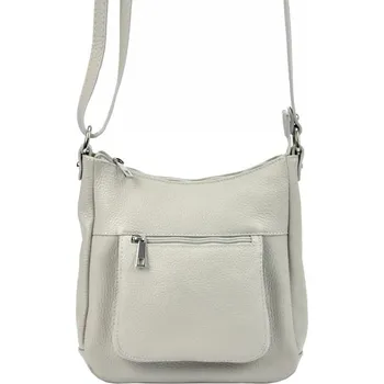 Kabelka Kožená crossbody dámská kabelka Patrizia Piu světle šedá