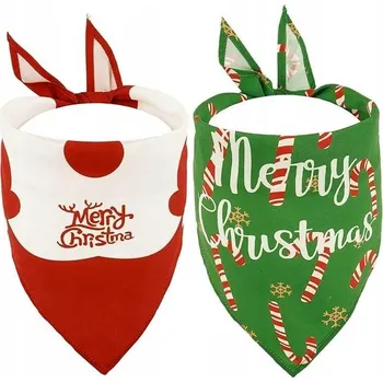 Šátek Nákrčník šátek vánoční pro psy Sada 2 ks