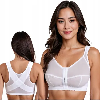 Podprsenka Vivisence 1087 bílá podprsenka s předním zapínáním, hladká, měkká 120D SOFT