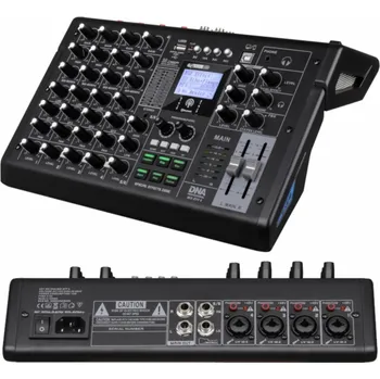 Mixážní pult XXXXX_BITMAT DNA MIX-EFF 6 analogový audio mixážní pult, 6 kanálů, USB, MP3, Bluetooth, Phantom +48V DSP EQ