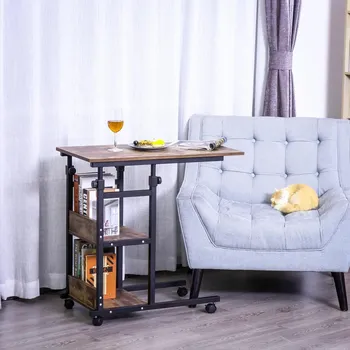 Obývací pokoj HOMCOM Odkládací stolek s kolečky 496380