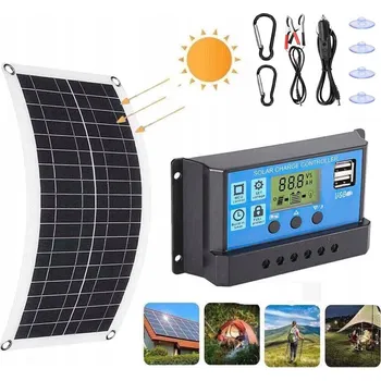 Polykrystalický solární panel 300 W 12 V s regulátorem 40 A a USB