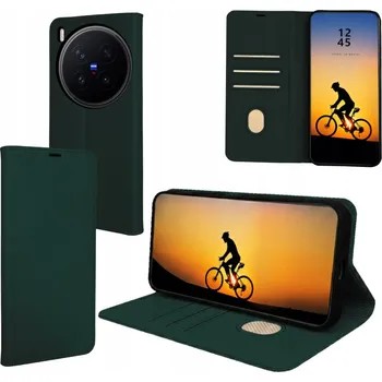 Pouzdro na mobilní telefon Flipové pouzdro Bama pro Vivo X300 Pro, zelené