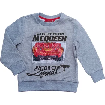 Chlapecká mikina Sun City Chlapecká mikina CARS přes hlavu měnící flitry šedá Šedá, Velikost: 128 128