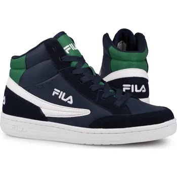 Dětská sportovní obuv FILA Dětské boty Crew Mid 38 MODRÁ|ZELENÁ