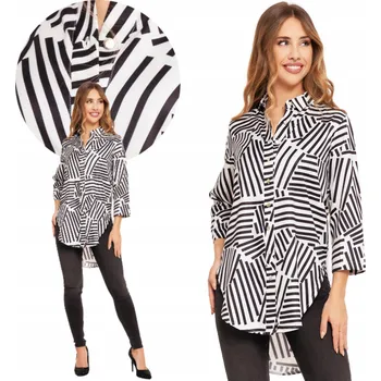 Dámská košile Dámská košile Moraj geometrický vzor 3/4 rukáv S