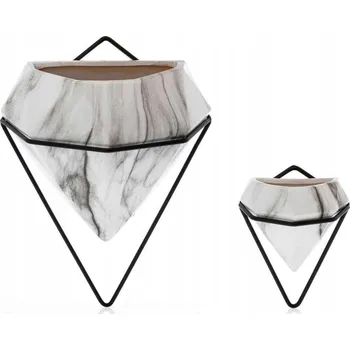 Květináč Keramický Květináč bílý, černý HowHomely 20 cm x 20 x 23 cm