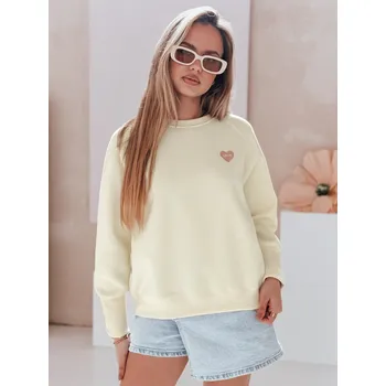 Dámská mikina Dámská mikina oversize se srdíčky LOVELISA BY1518 Barva: Žlutá, Velikost: ONE SIZE