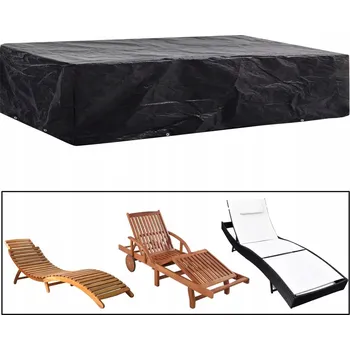 Zahradní lehátko Zahradní potah na lehátko 218 x 77 x 55 cm černý