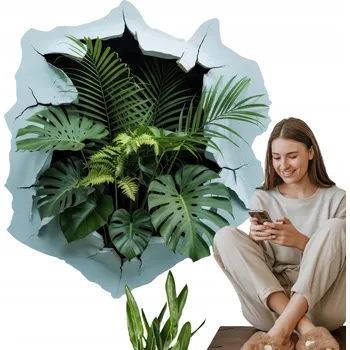 Obraz Dekorativní Samolepící samolepka Nástěnná dekorace 72x80 Rostlinná exploze