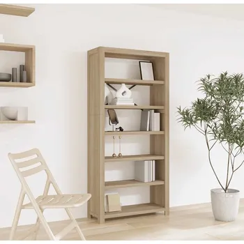 Nábytek vidaXL Knihovna se 6 policemi 80 x 30 x 170 cm masivní akáciové dřevo [345083]