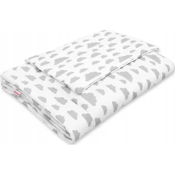 Povlečení Sada povlečení s výplní 120x90cm - šedé obláčky Bobono